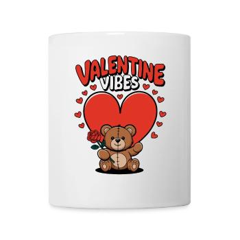 Valentine Vibes für verliebte zu Valentinstag - Tasse - Weiß - Vorne