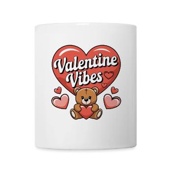 Valentine Vibes für verliebte zu Valentinstag - Tasse - Weiß - Vorne