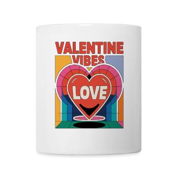 Valentine Vibes für verliebte zu Valentinstag - Tasse - Weiß - Vorne