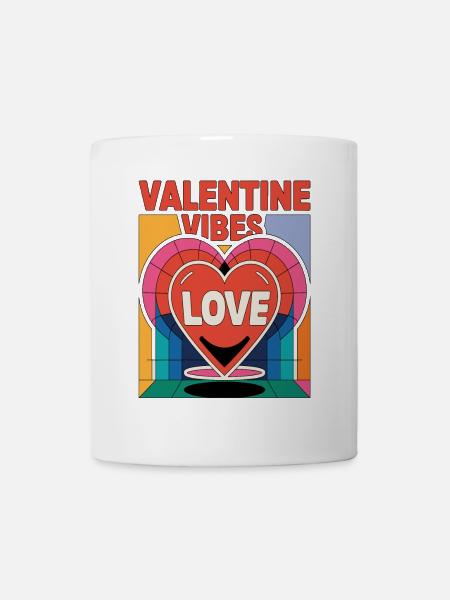 Valentine vibes for lovers on Valentine's Day - Mug - white