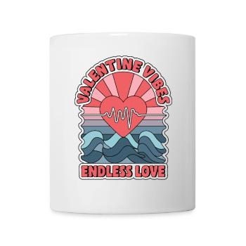 Valentine Vibes für verliebte zu Valentinstag - Tasse - Weiß - Vorne
