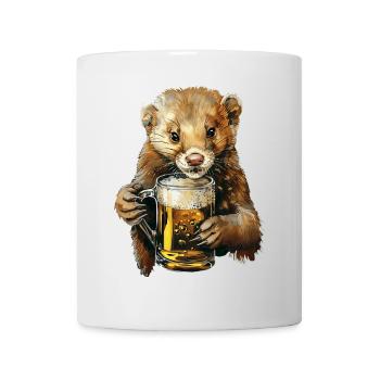Wiesel Bier - Tasse - Weiß - Vorne