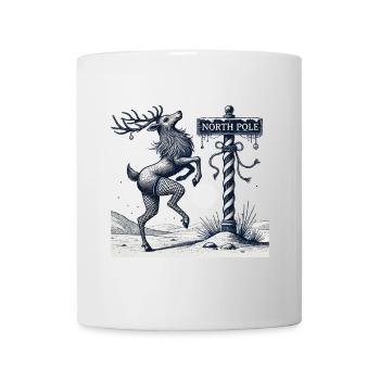 Lustiges Pole Dance Rentier Weihnachten - Tasse - Weiß - Vorne