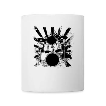 Schlagzeug - Tasse - Weiß - Vorne