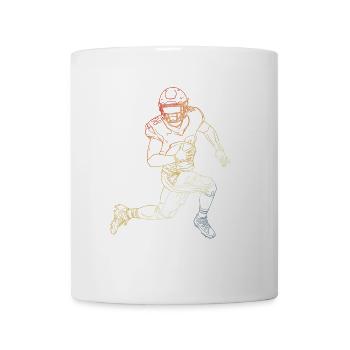 Vintage American Footballer Sketch - Mug - white - Front