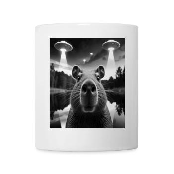 Visuals extraterrestres et bison mystérieux - Mug blanc - blanc - Devant