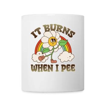 Drôle de dire « Ça brûle quand je fais » ! - Mug blanc - blanc - Devant
