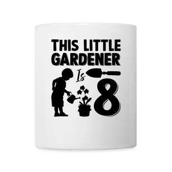 Jardinage 8e anniversaire Hobby Jardinier Enfants - Mug blanc - blanc - Devant