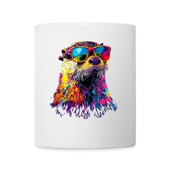 Loutre Loutre de mer Loutre Loutre Martre amour Loutre mignonne - Mug blanc - blanc - Devant