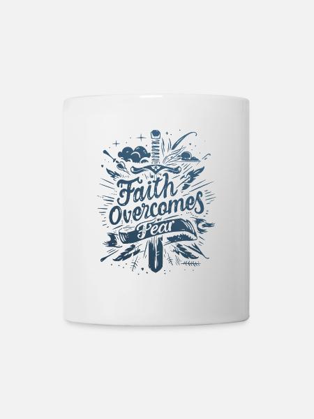 Glaube Bibelvers Bibelspruch Jesus Christus - Tasse - Weiß
