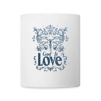 Gott Ist Liebe Jesus Christus Glaube Bibelvers - Tasse - Weiß - Vorne