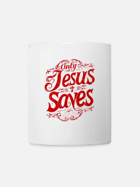 Jesus Christus Rettet Bibelspruch Glaube Hoffnung - Tasse - Weiß