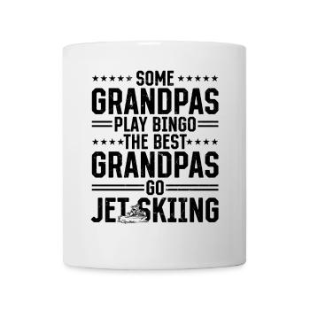 Certains grands-pères jouent au bingo, les meilleurs grands-pères vont jet - Mug blanc - blanc - Devant