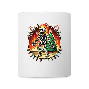 Squelette de Noël enflammé Accident de vacances - Mug blanc - blanc - Devant