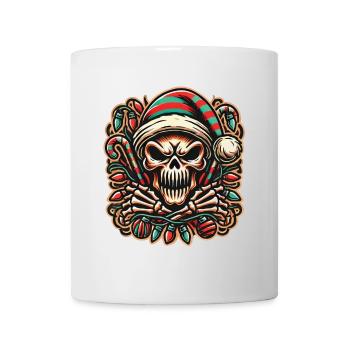 Schädel Weihnachten Totenkopf gruselige Feiertage - Tasse - Weiß - Vorne