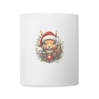 Weihnachtliches Eichhörnchen Im Winterwald - Tasse - Weiß - Vorne