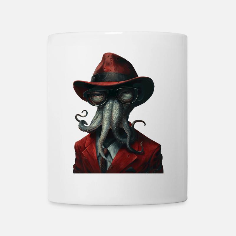 Tintenfisch - Tasse - Weiß