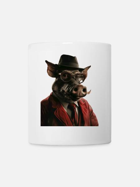 Warzenschwein - Tasse - Weiß