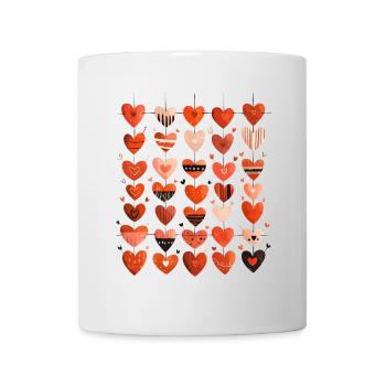 Motif Coeur Motif Coeur Cadeau de Saint-Valentin - Mug blanc - blanc - Devant