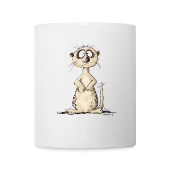 Droll Meerkat I Wild Animals Animal Motif - Mug - white - Front