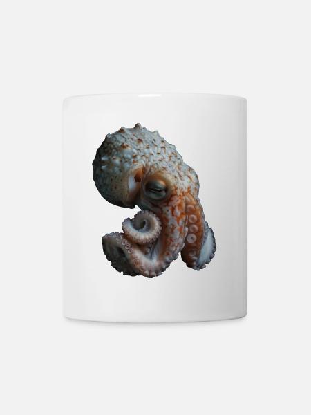Tintenfisch - Tasse - Weiß