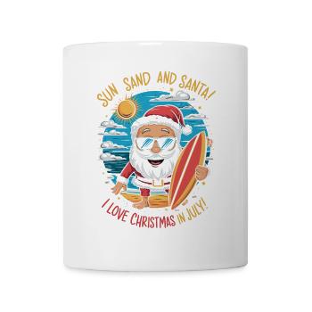 Sun Sand and Santa: Christmas in July - Tasse - Weiß - Vorne