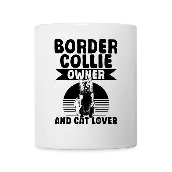 Propriétaire de Border Collie et amoureux des chats - Border Collie - Mug blanc - blanc - Devant
