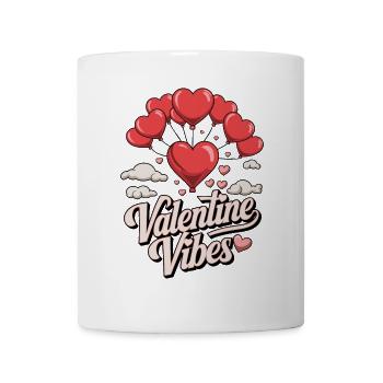 Valentine Vibes für verliebte zu Valentinstag - Tasse - Weiß - Vorne