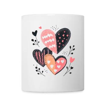 Motif Coeur Motif Coeur Cadeau d’amour de la Saint-Valentin - Mug blanc - blanc - Devant