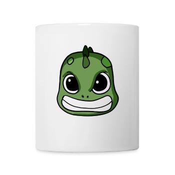 Dino Sauer upsets dinosaur head - Mug - white - Front