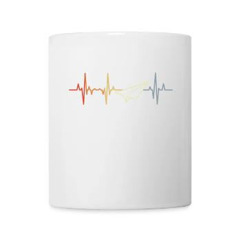 Papierflugzeug Herzfrequenz - Tasse - Weiß - Vorne