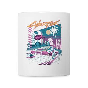 Cyberpunk Retro City Streets - Mug blanc - blanc - Devant