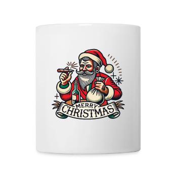 Joyeux Noël Père Noël Cigares - Mug blanc - blanc - Devant