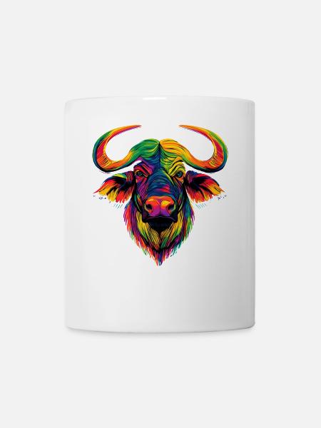 Büffel Kaffernbüffel Safari Afrikanischer Büffel - Tasse - Weiß