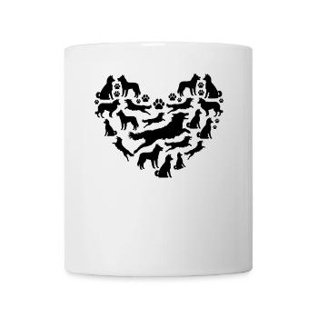 Border Collie Heart Border Collie Paws - Mug - white - Front