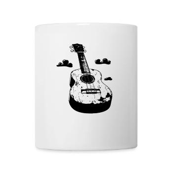 Ukulele Comic-Stil - Tasse - Weiß - Vorne