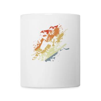 Eishockeyspieler Vintage - Tasse - Weiß - Vorne