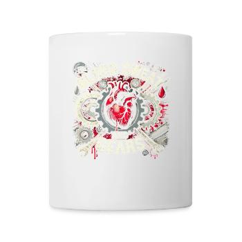 Blut, Schweiß und Zahnräder - Tasse - Weiß - Vorne