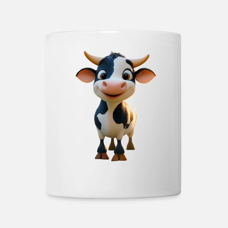 vache fermier boeuf lait veau végétalien vache vache de ferme vaches - Mug blanc - blanc