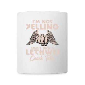 "Je ne crie pas, alors parlez - Mug blanc - blanc - Devant