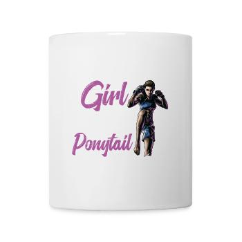 Lethwei Girl, ne laisse pas ta queue de cheval - Mug blanc - blanc - Devant