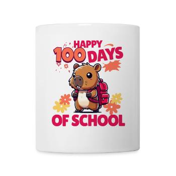 100 Days of School – Cute Capybara Design - Mug - white - Front