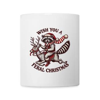 Je vous souhaite un Noël sauvage - Mug blanc - blanc - Devant