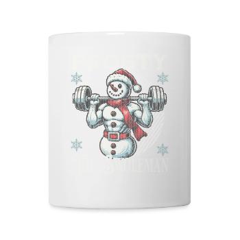 Frosty The Muscle Man Bonhomme de neige Fitness - Mug blanc - blanc - Devant