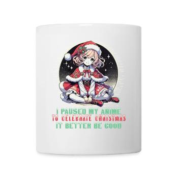 Kawaii Anime Christmas Break Celebrations - Mug - white - Front