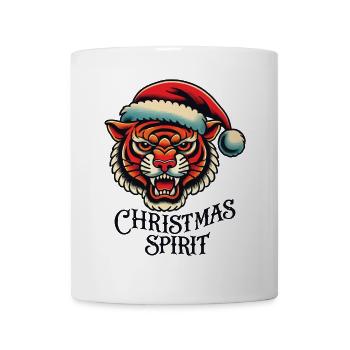 Weihnachtsgeist Tiger Tattoo Aesthetic - Tasse - Weiß - Vorne