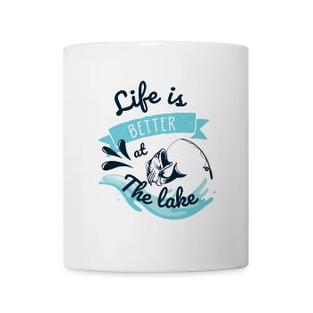 Leben Am See – Angeln - Tasse - Weiß - Vorne