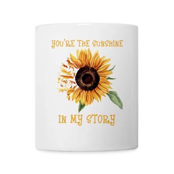 Mon Soleil, Tournesol, Dino, Amour - Mug blanc - blanc - Devant