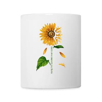 Mon Soleil, Tournesol, Dino, Amour - Mug blanc - blanc - Devant