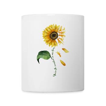 Mon Soleil, Tournesol, Dino, Amour - Mug blanc - blanc - Devant